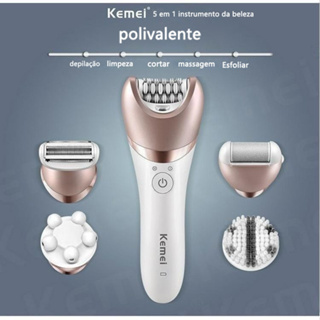 KEMEI Ladies Shaver KM-8001 Lavagem De Rosto Banho De Barbear Plucking Five-In-One Corpo Elétrico