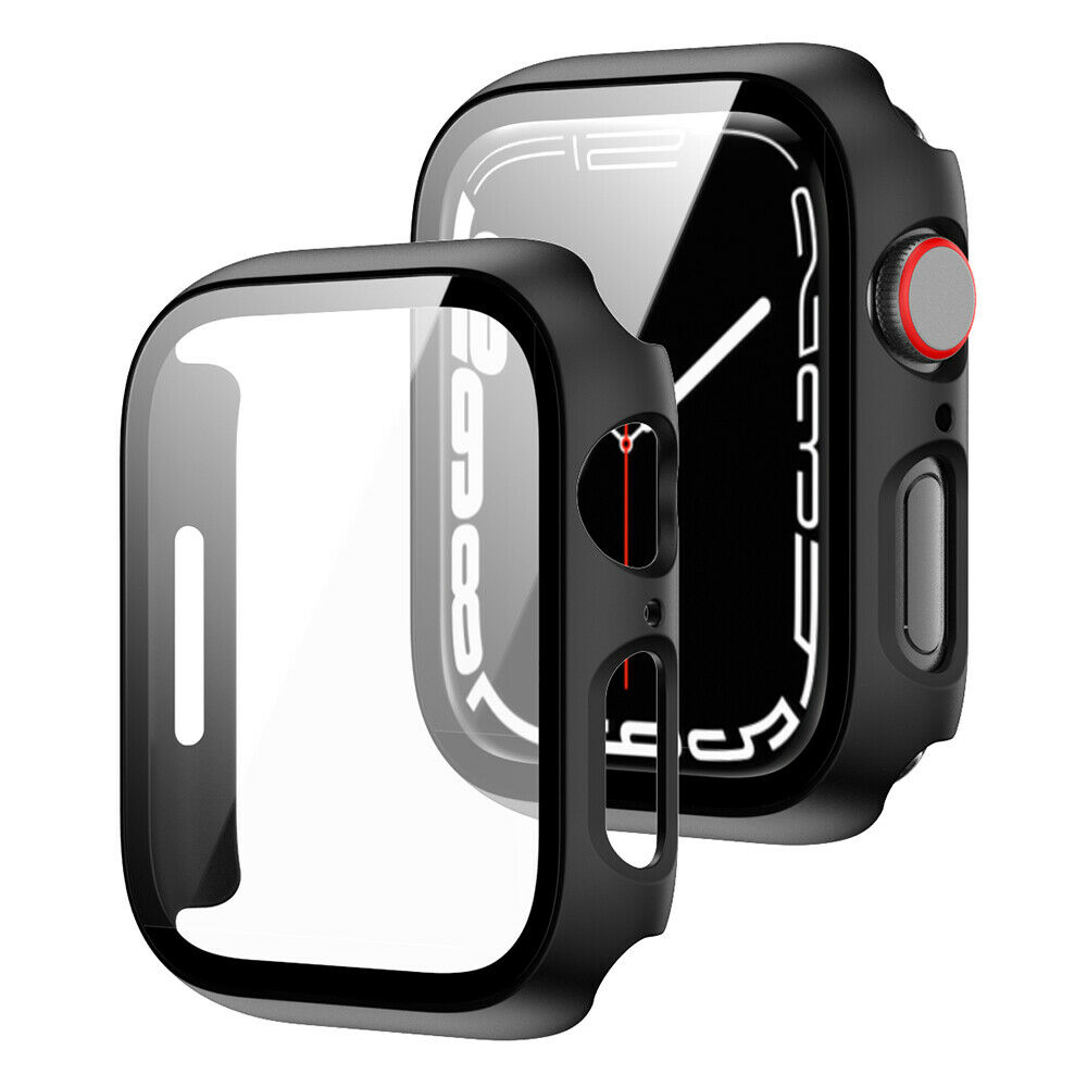 Case Bumper Película Vidro Hprime Apple Watch 7 41mm - Preto