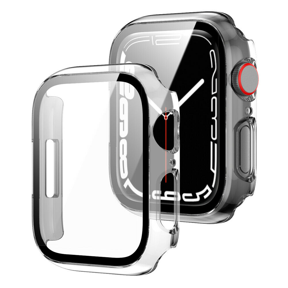 Case Bumper Película Vidro Hprime Apple Watch 7 45mm - Transparente