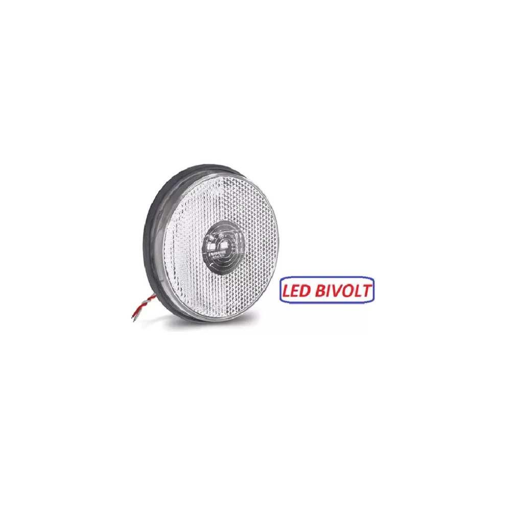 Lanterna Lateral 3 Led Bivolt Cristal 65mm Universal Rd005