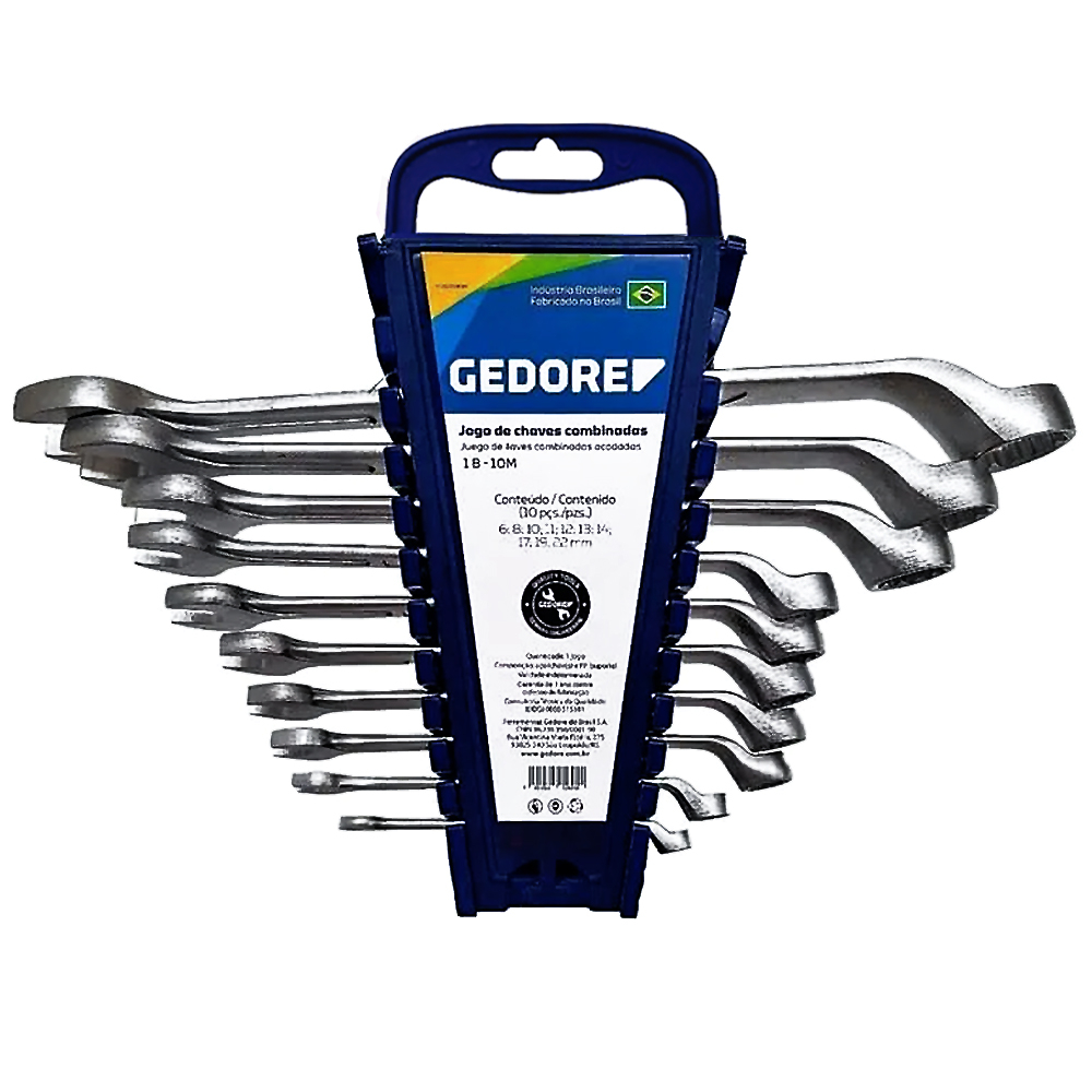 Jogo de Chave Combinada 6 a 22mm Gedore com 10 Peças 1B-24M em Oferta na Shopee