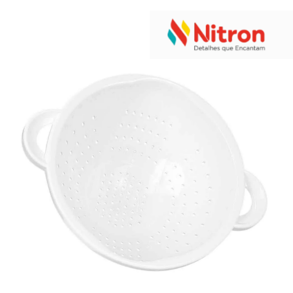 Escorredor De Massa E Macarrão Com 2 Alcas Plástico Nitron