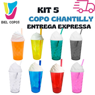 Kit 5 Copo Chantilly Twister 400 mL- Festa infantil- Decoração- Copo Infantil
