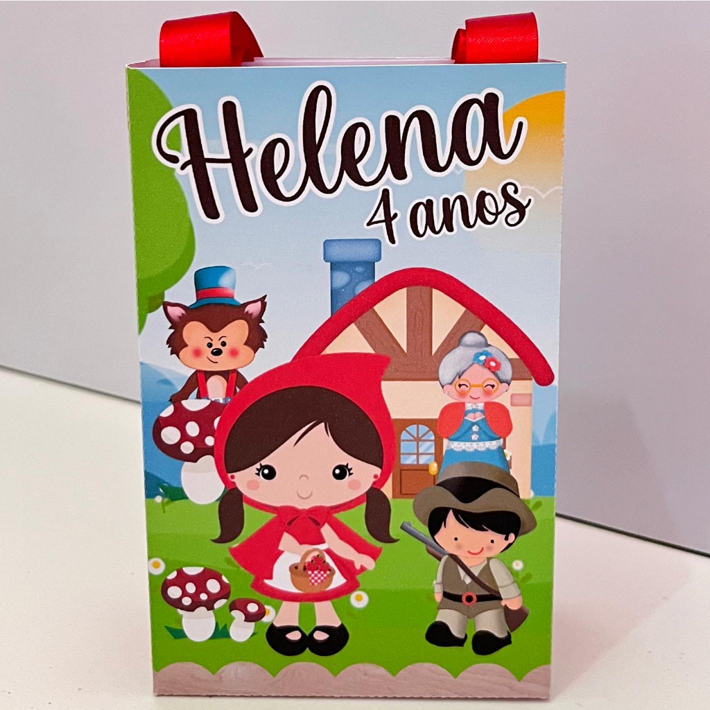 Sacolinha Personalizada Chapeuzinho Vermelho| Sacolinha | Lembrancinha Aniversário PEGUE E MONTE