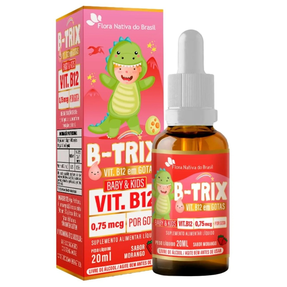 Vitamina P/ Crianças B-Trix (Vit B12 - 0,75mcg) 20ml Sabor Morango