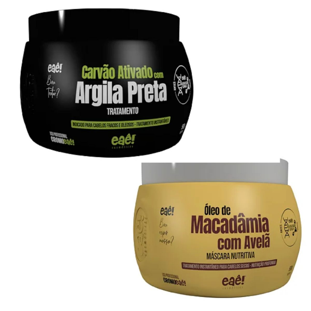 Eae Cosméticos Máscara Macadamia + Carvão Ativado em Oferta na Shopee