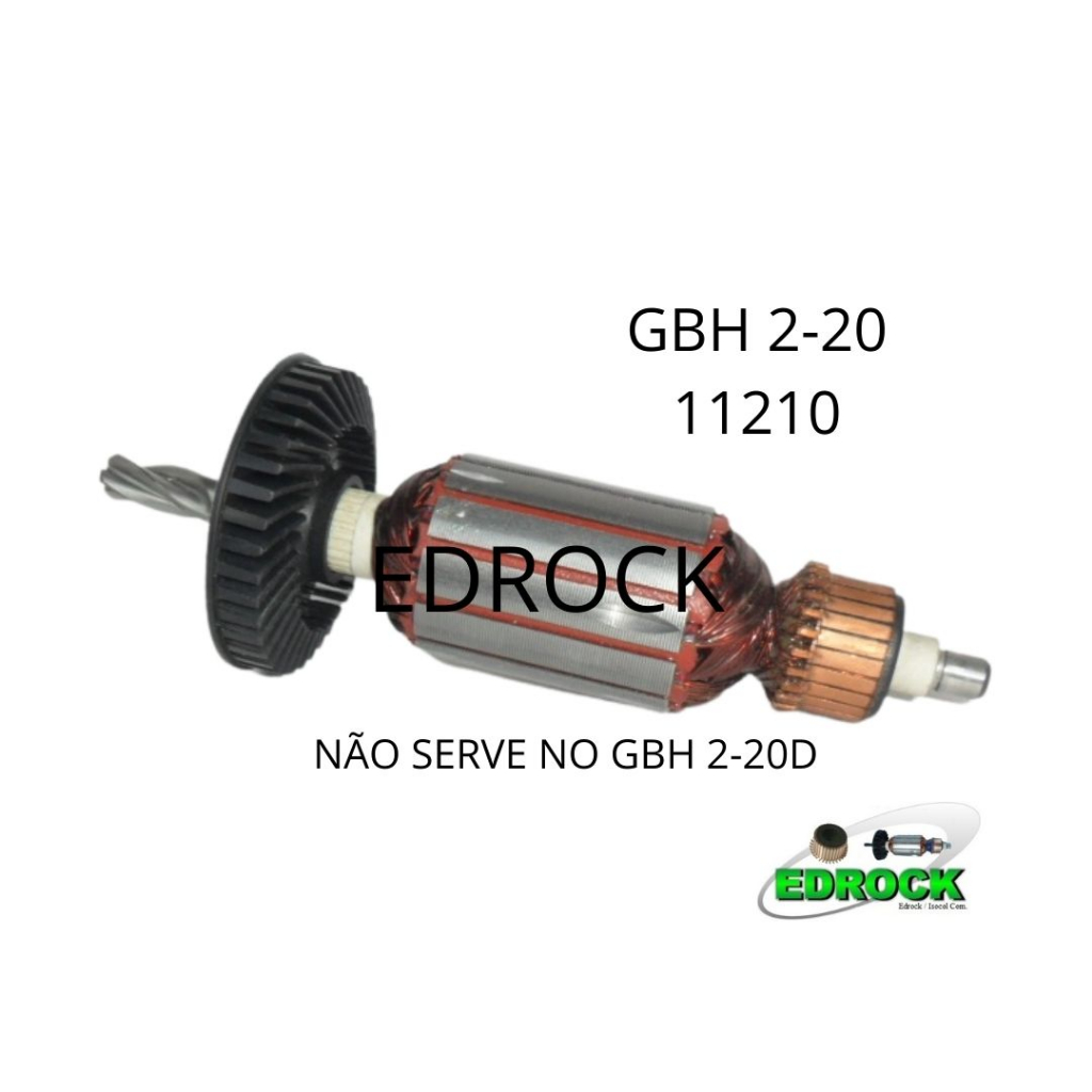 Induzido 11210 110V Martelete Antigo Compatível GBH2-20 11210