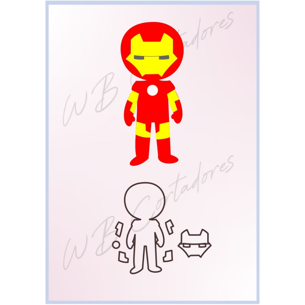 cortador corpinho homem de ferro 6cm