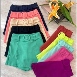 Shortinho Saia Feminino Curto Malha Crepe 36 ao 46