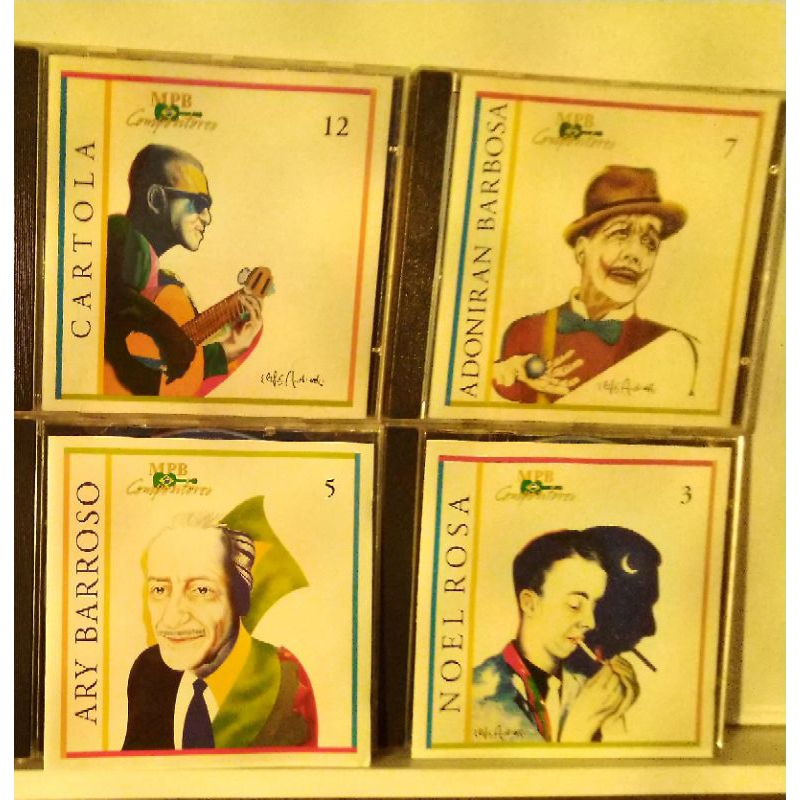 Elis Regina, Gonzaguinha, Jards Macalé, Bethânia, Paulinho da Viola, Beth Carvalho, Fundo de Quintal, Demônios da Garoa, João Gilberto e outros, interpretam Dolores Duran- Adoniran Barbosa- Noel Rosa- Cartola- Ary Barroso - Cds MPB compositores