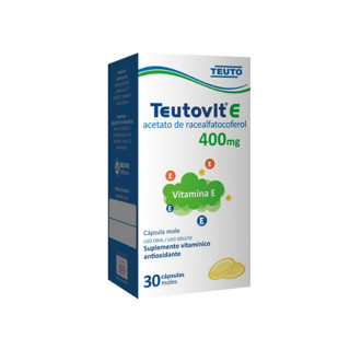 Vitamina E 400 mg Antioxidante 1 Cápsula Ao Dia TEUTO 30 Cápsulas