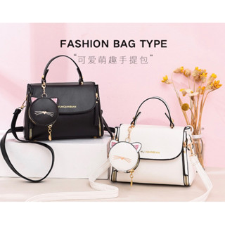 bolsa feminina linda fofa portátil com chaveiro gato pequeno (L6-3)