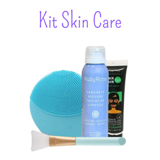 Kit Skin Care Luxuoso Sabonete Mousse Mascara Facial Espátula