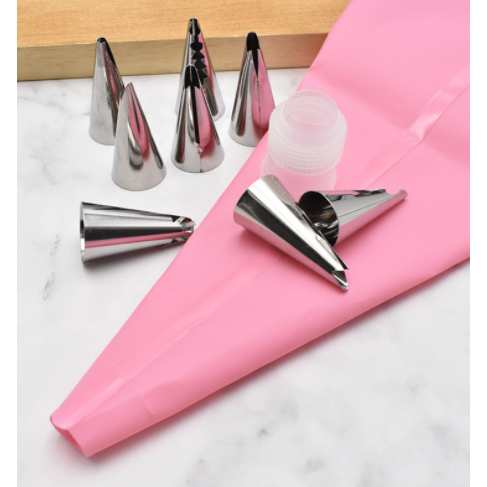 24 Conjunto De Confeiteira De Silicone Com Bico Para Decoração Creme Para Decoração Com Creme Confeitaria Bolo Sorvete em Oferta na Shopee