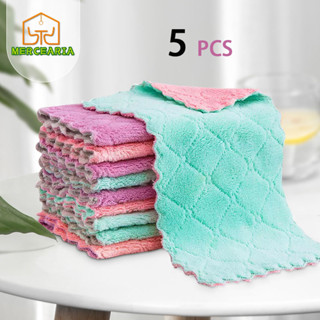 5 pcs Pano absorvente de microfibra para mesa de cozinha, pano de limpeza