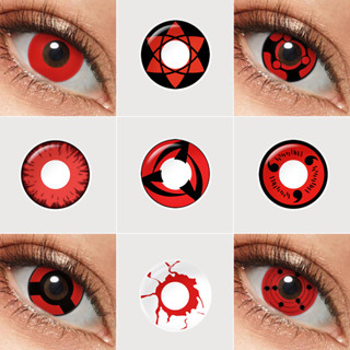 Lentes De Contato Coloridas Cosplay Anime Halloween Maquiagem Vermelho Lentes Entrega rápida de São Paulo