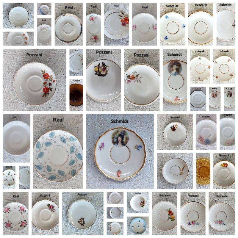 Pires para xícara  de café  -  porcelanas Renner, Pozzani, Mauá, Schmidt, Rami, Real, Termo-rey, Steatita, Bavária