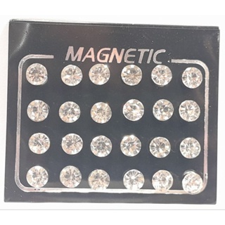 Brinco de Imã Grande Pressão Masculino Magnético Cartela 12 Pares em Oferta na Shopee