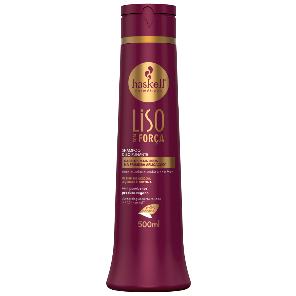 Shampoo Liso Com Forca 500ml Haskell