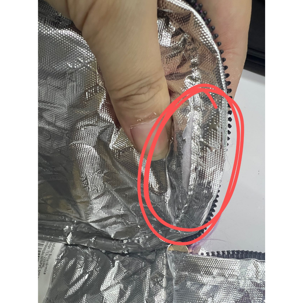 Oferta especial em sacos de isolamento DEFEITUOSOS , Bolsa Térmica para Marmita ,Lancheira,,Forrada Alumínio Poliéster — imagem 2 de 2