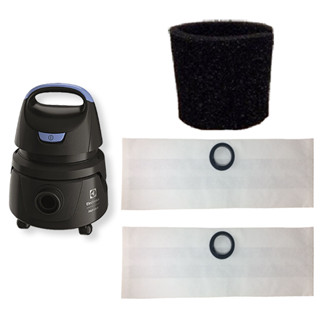3 Sacos + Filtro de Espuma Permanente Motor Refil Coletor Bag Cartucho Aspirador de Pó Electrolux Hidrolux AWD01