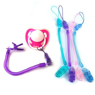 Prendedor de chupeta bebê universal protetor elastico que estica contra sujeiras com grampo
