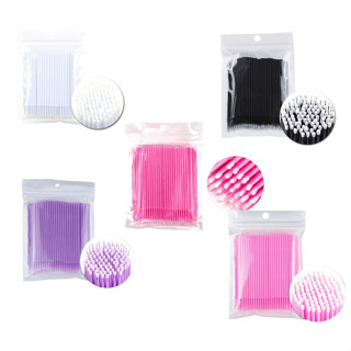 Kit 100 und Pinceis Aplicadores Cotonete Microbrush Multiuso