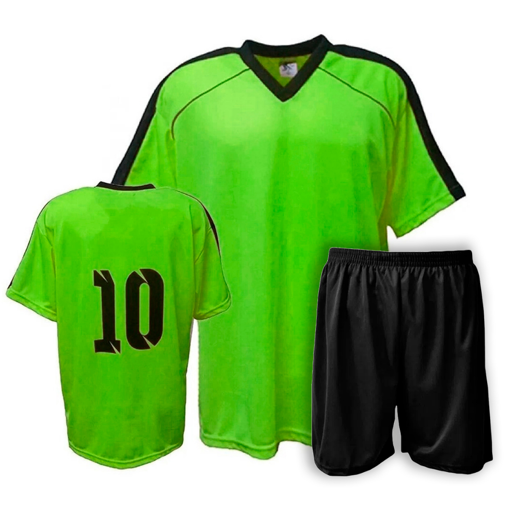Kit Jogo de 5 Camisa numeradas + 5 Calção Uniforme Futebol