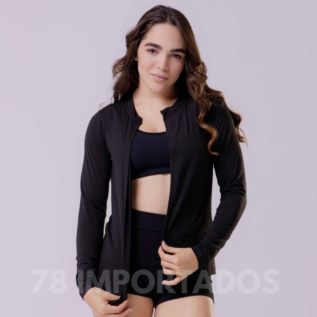 cardigan feminino casaco academia proteção uv casaquinho termico