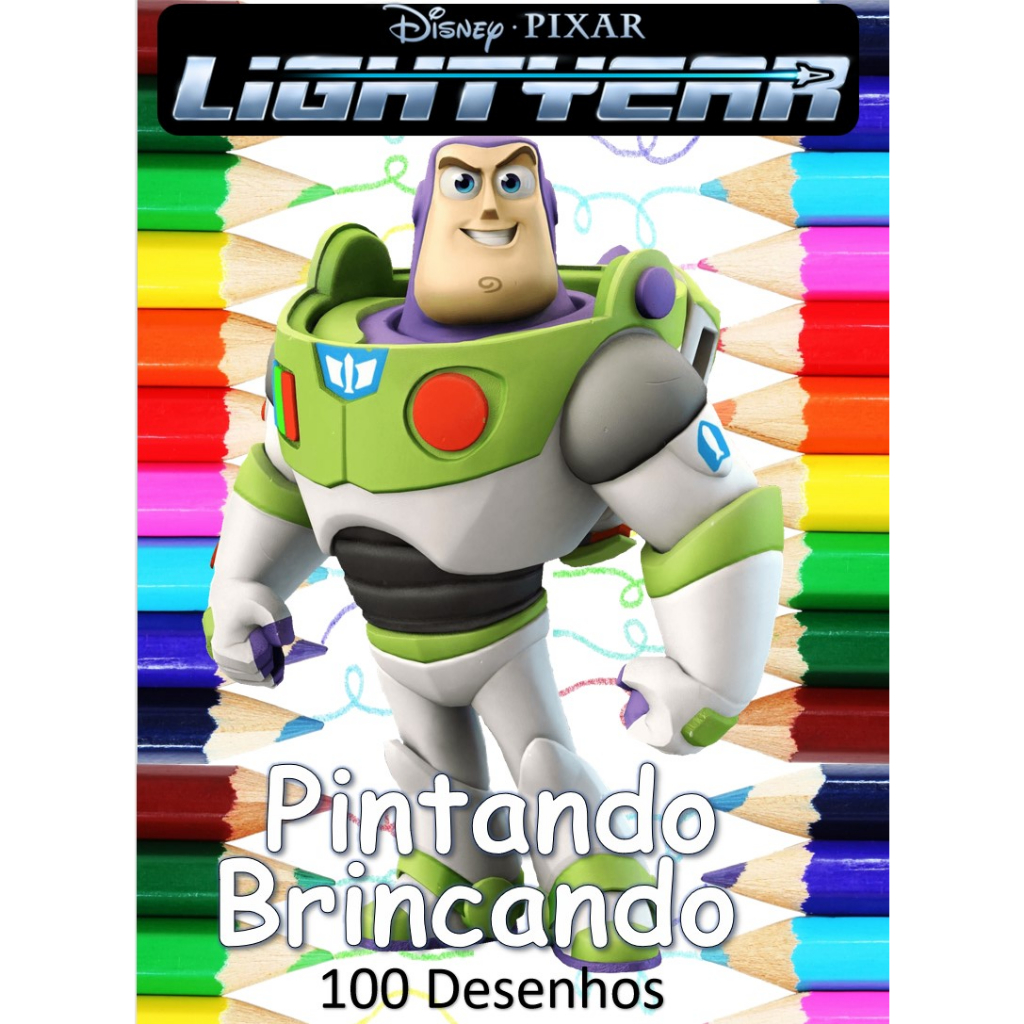 100 Desenhos Para Pintar e Colorir Buzz Lightyear  Folhas A4 Sulfite Avulsas/Soltas