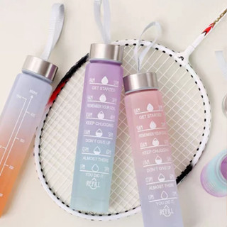 3 Peças de Garrafa De Água 300ml Motivacional Squeeze Academia Escola Antivazamento Cores Aleatórias