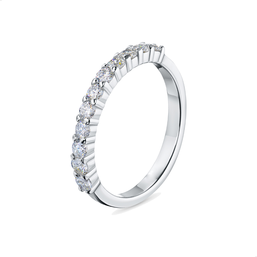 Anel Prata 925 Feminino Aliança Aparador Sophia Zircônia Branca em Oferta na Shopee