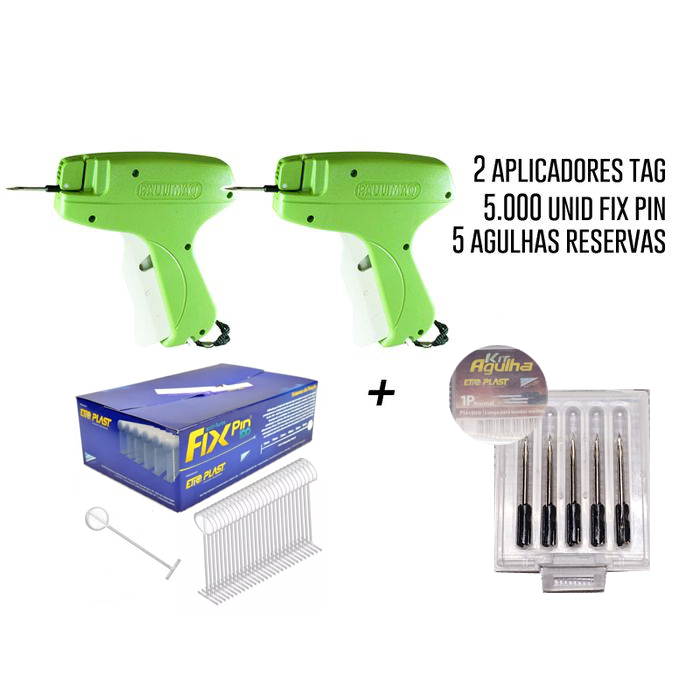 Pistola de Etiqueta Onde Comprar 5.000 Fixpin 5 Agulhas Reservas Super Kit Melhor do Brasil Preço Baixo