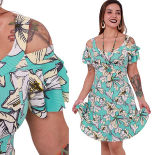 Vestido Estampado Ciganinha com Babado Super confortavel 92003-C1