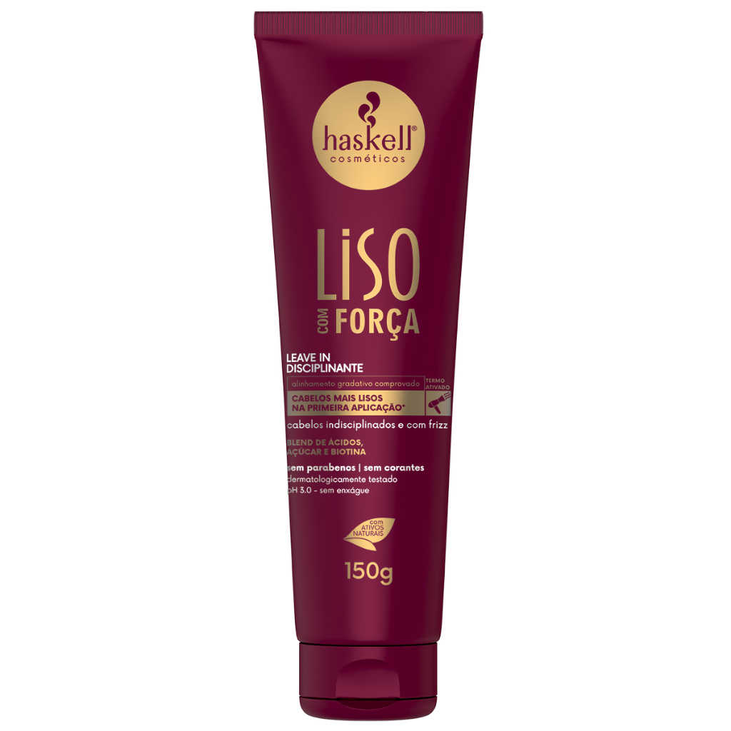 Leave in Disciplinante Liso com Força 150g Haskell