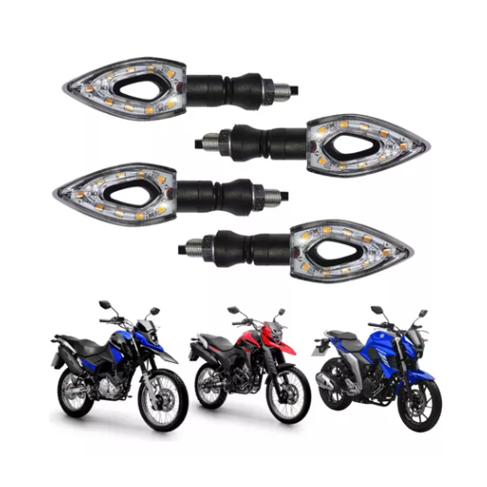 KIT 4 PISCAS SETA LED XTZ LANDER FAZER 250 FZ25 CROSSER 150