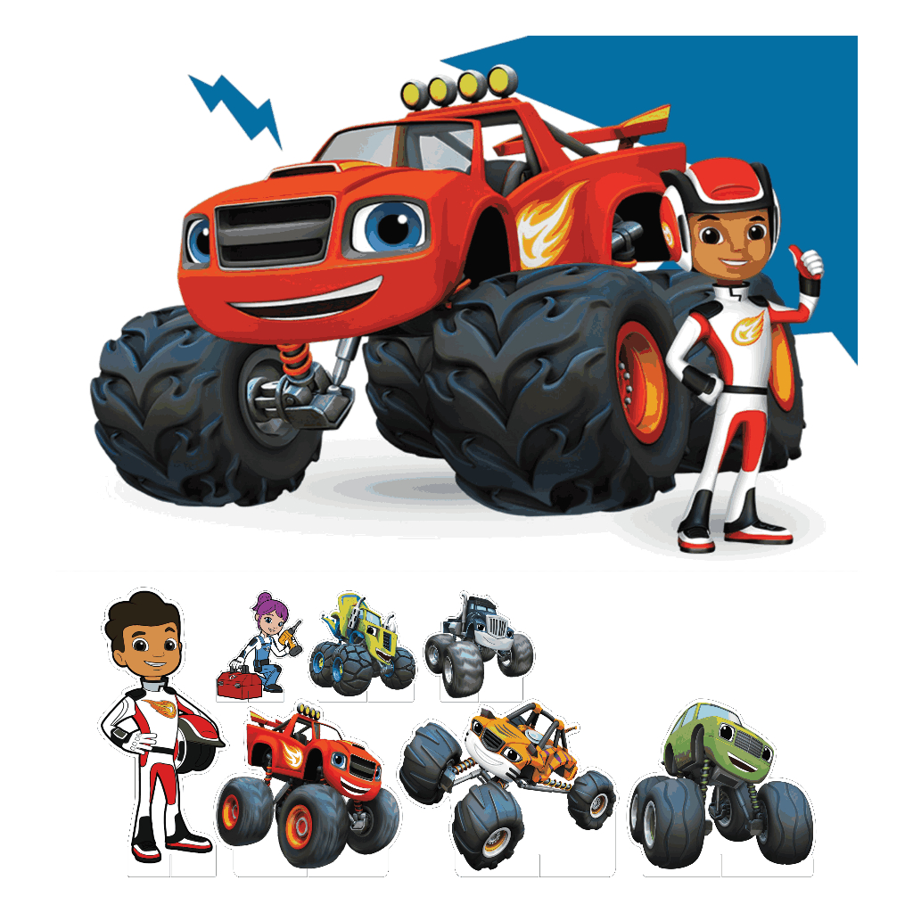 Kit Display + Painel Festa Infantil Blaze Monster Machine