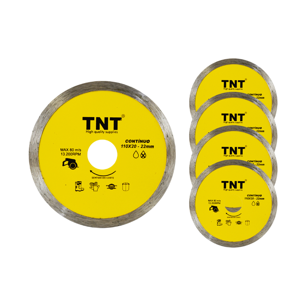 Kit c/5pçs Disco Diamantado Porcelanatos 110mm Tnt P/makita