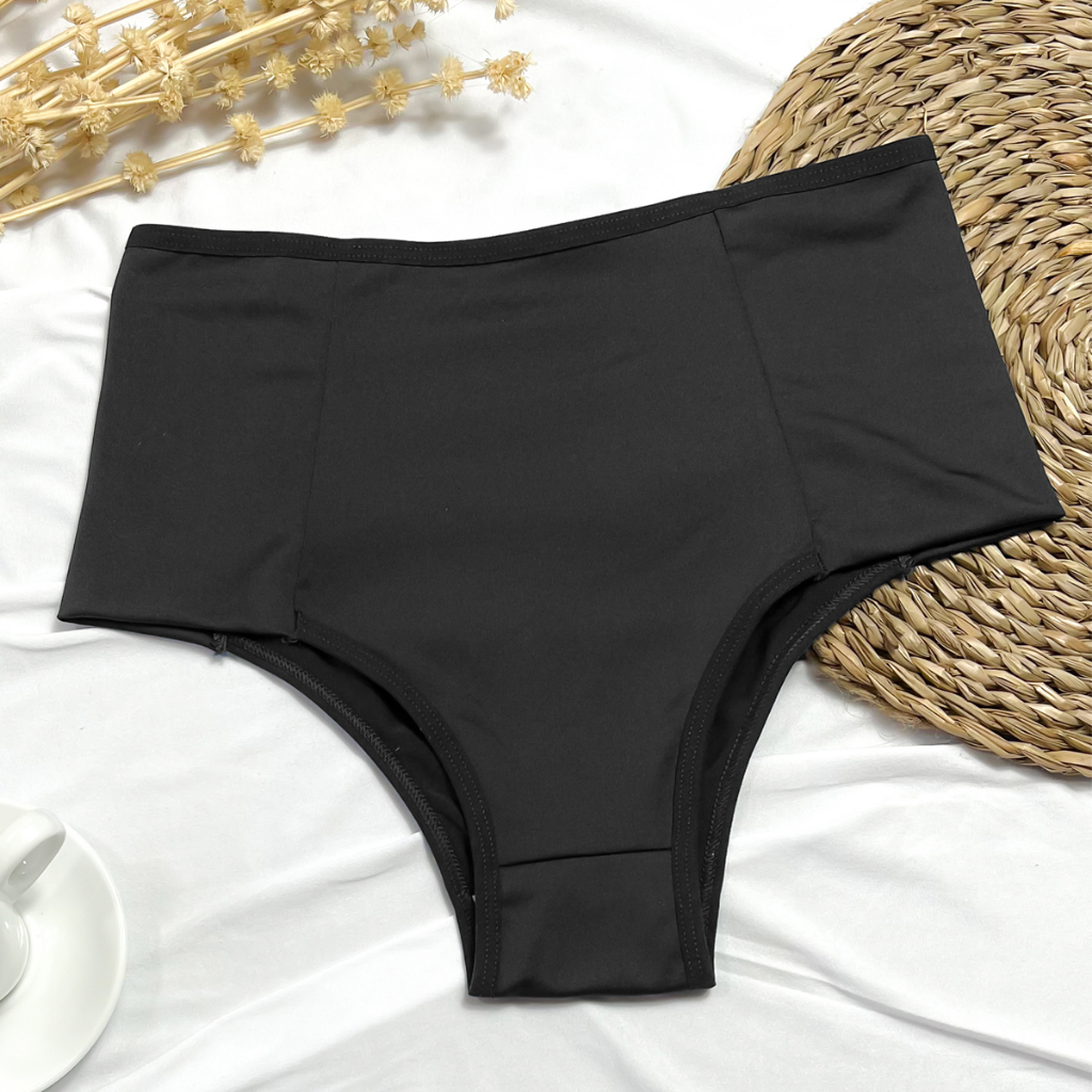 Kit com 5 Calcinhas Basicas Cintura Alta Pala Dupla Forro 100% Algodão Nâo Marca Cós Alto Com um Ultra Conforto