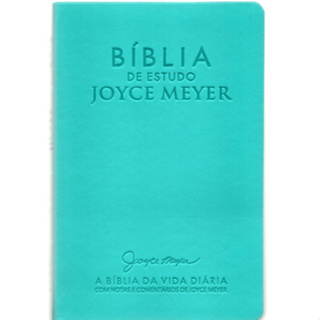 Biblia de Estudo Joyce Meyer Azul em Oferta na Shopee