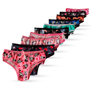 Kit 12 Calcinhas Infantil Meninas Kids Criança
