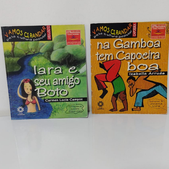 Iara e Seu Amigo Boto e Na gamboa tem capoeira boa Livros infantis de capa comum Carmen Lúcia Campos