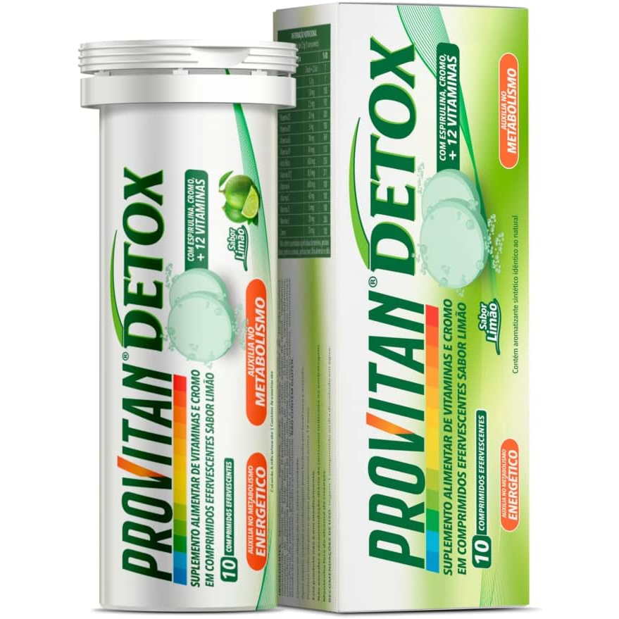 Suplemento Multivitamínico Detox Espirulina, Cromo e 10 Minerais - 1000mg - Provitan Promel