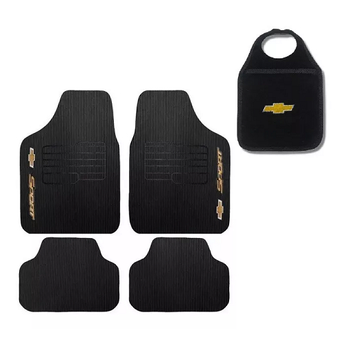TAPETE EMBORRACHADO + LIXEIRA AUTOMOTIVA PARA CHEVROLET AGILE 2010 2011 2012 2013 2014
