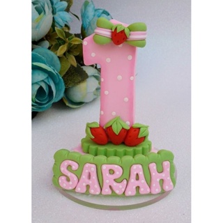 Vela aniversario biscuit morango em Oferta na Shopee