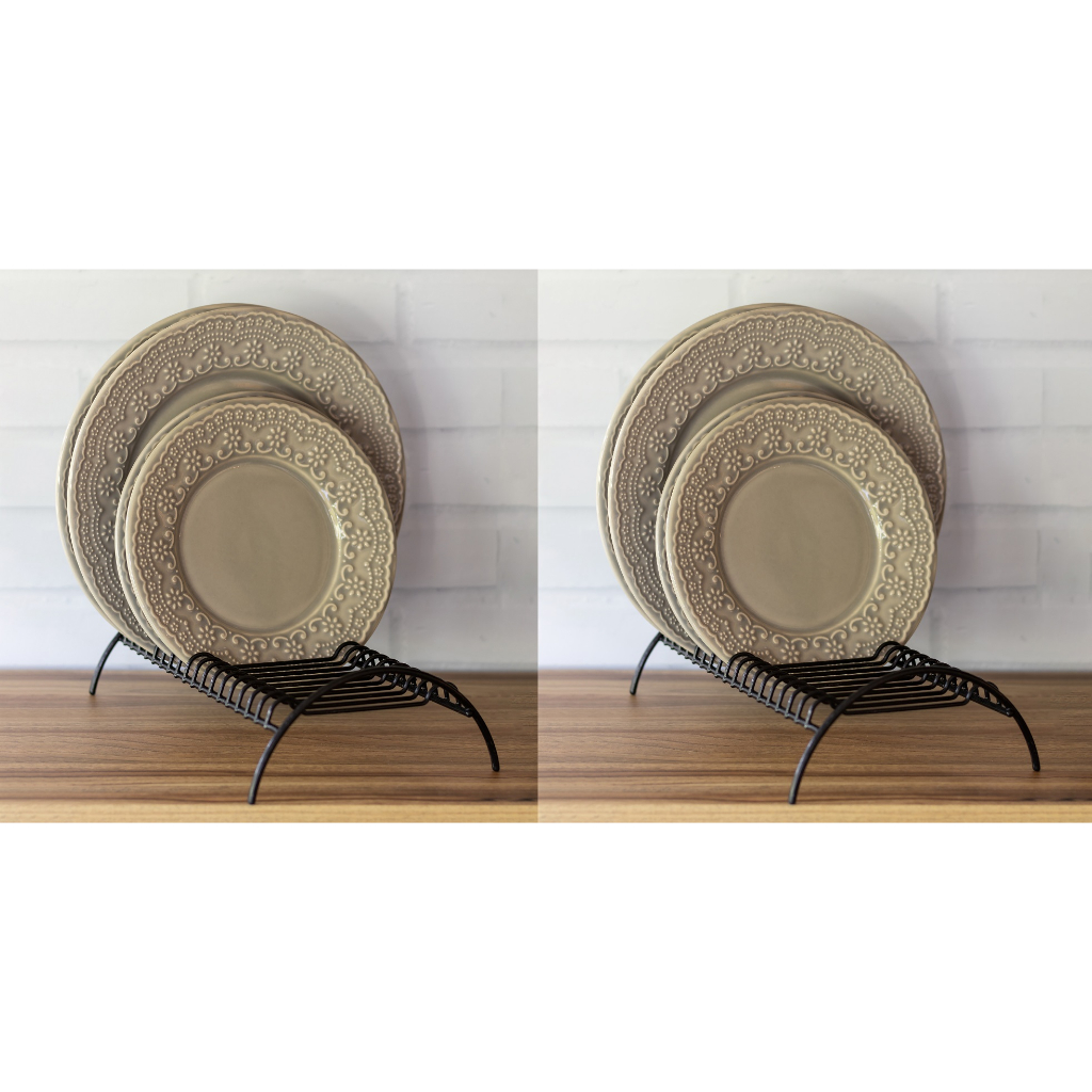 Kit 2 Organizador Suporte Para Pratos Aramado Vertical Armário Metaltru
