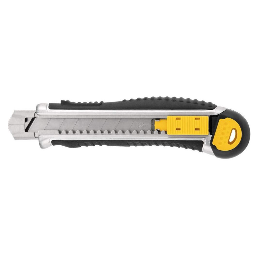 Estilete Construtor trincheta metal com borracha Vonder com 5 lâminas 18mm tripla afiação em Oferta na Shopee