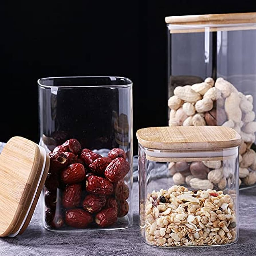 Pote Mantimentos Hermético Quadrado Super Vedação Transparente  de 500ml, 800ml ou 1200ML Multiuso CLINK