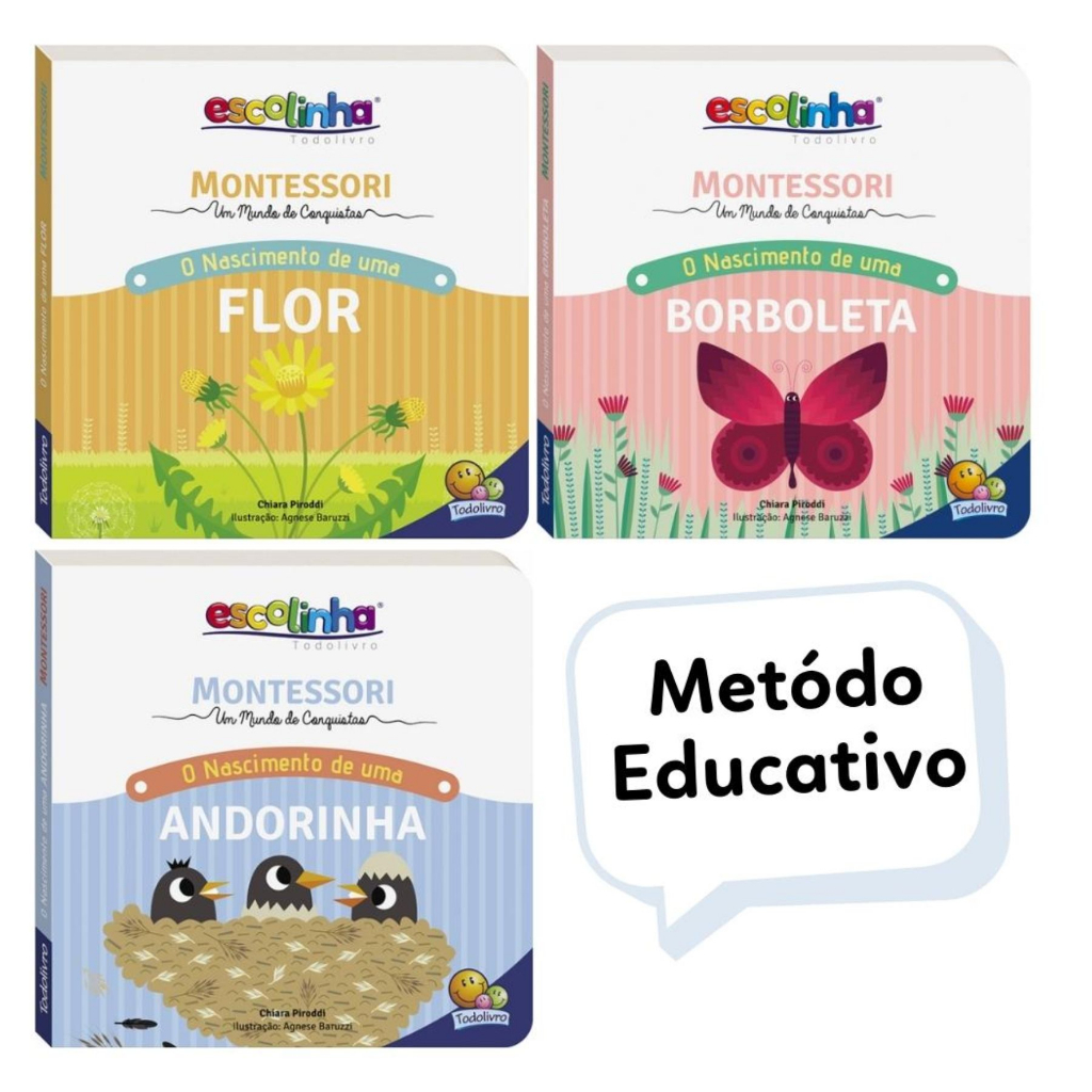 Livro infantil Montessoriano Didático Crianças Emoções Números Animais Coleção Montessori Educativo