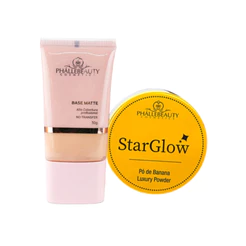 Kit Base Matte PhálleBeauty + Pó Banana PhálleBeauty